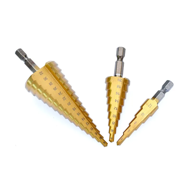 Hex Shank Straight Flute Step Drill Bit
