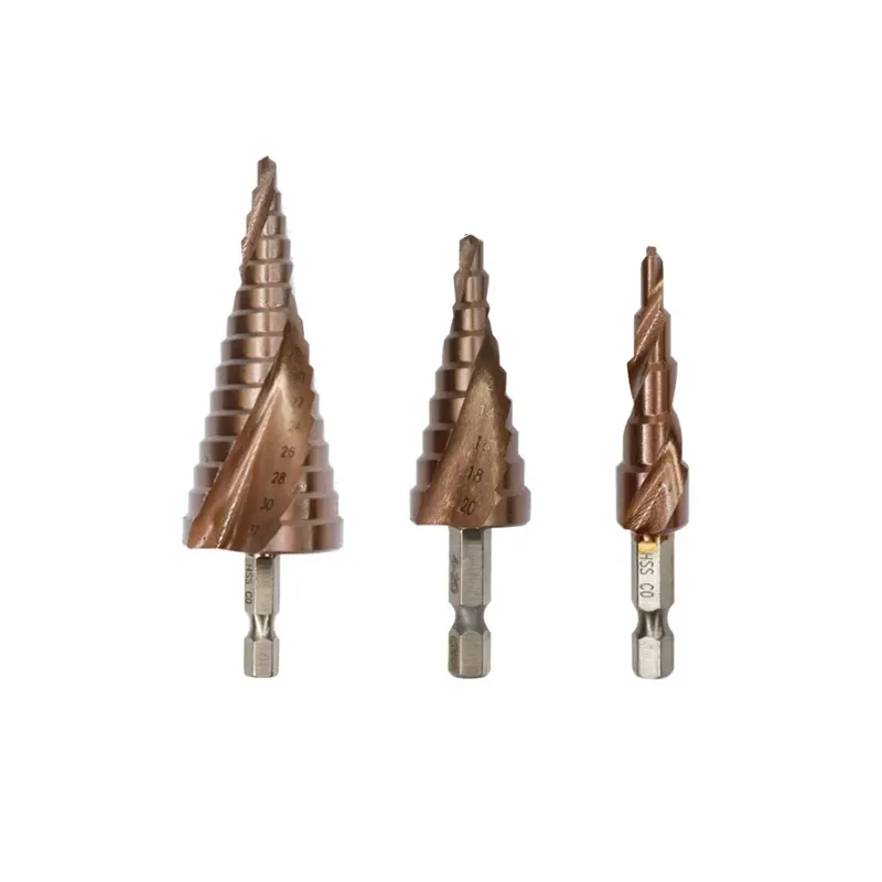 Hex Shank Spiral Flute Step Drill Bit