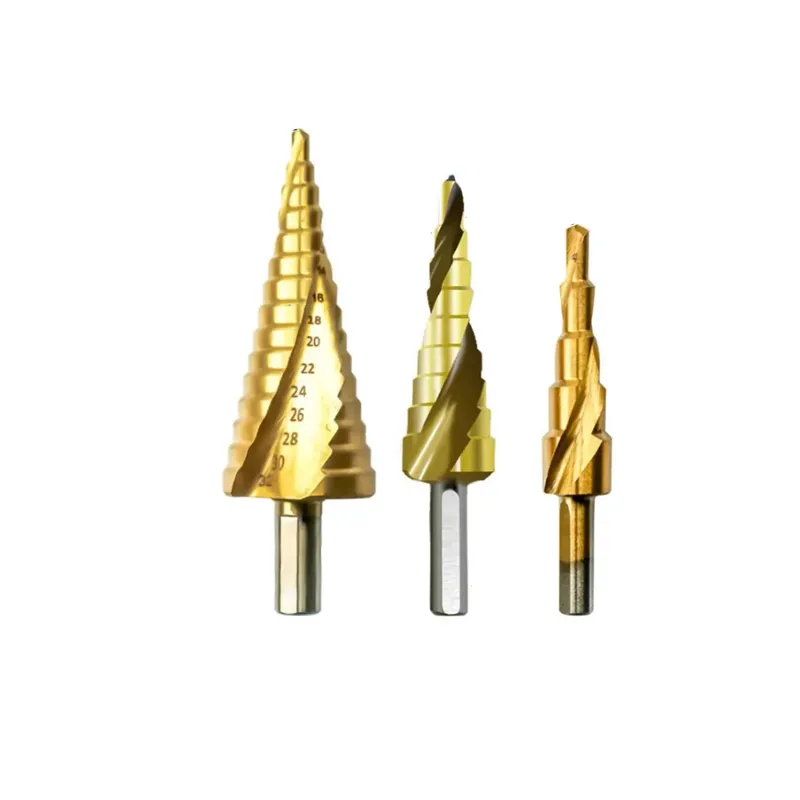 Triangle Shank Spiral Flute Step Drill Bit