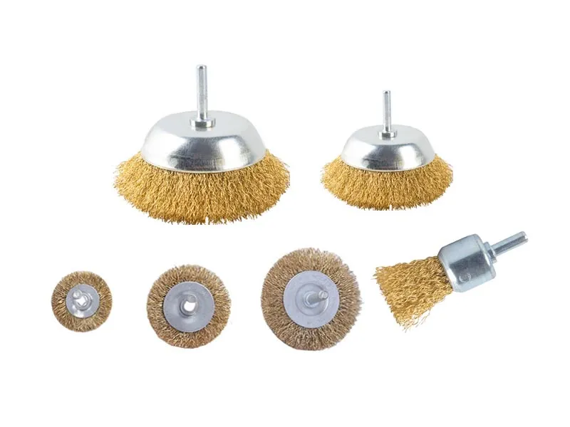 6Pcs Brass Wire Brush Wheel Set TG5007