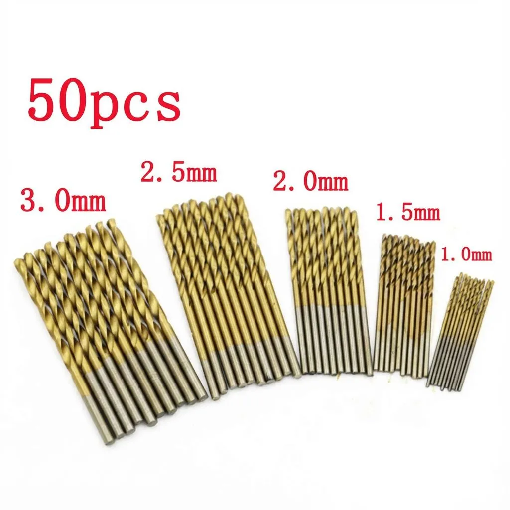 Titanium-Coated Straight Shank Twist Drill Bit