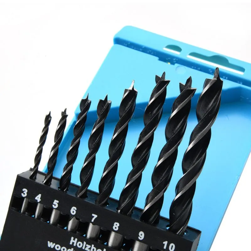 8pcs Metric Brad Point Wood Drill Bit Set